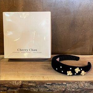 Cherry Chau Black and Gold Headband